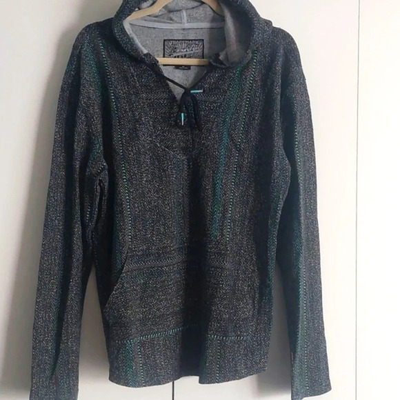 Brooklyn Cloth Tribal Fleece lined hoodie M Beach Boho Hippie Tribal 90s y2k - Picture 1 of 3